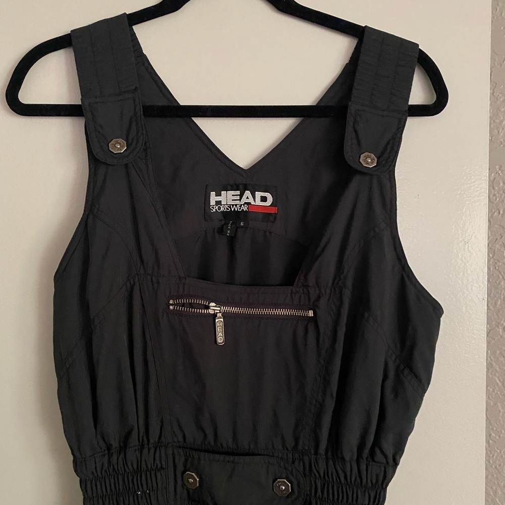 Vintage Head black ski suit overalls